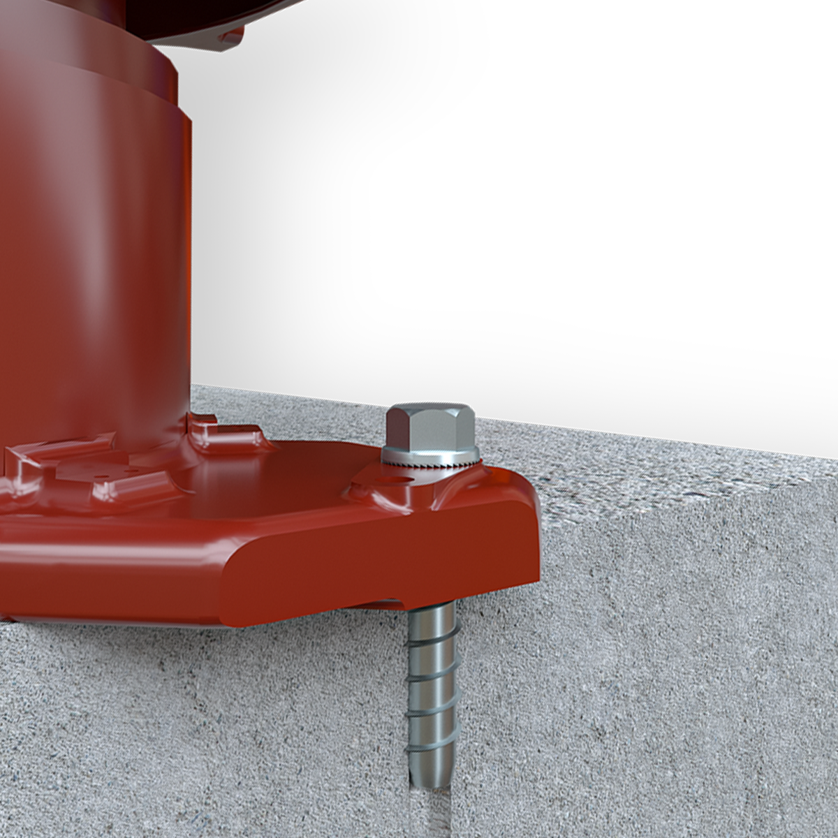 Wej-It 1/2" x 4" Concrete Screws Power-Skru ATEZG1240 20/BOX Galvanized 